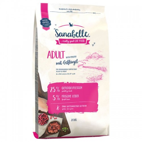 Sanabelle Low Grain Cat Adult με Φρέσκο Κρέας Πουλερικών 2Kg