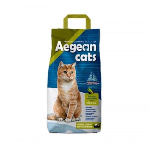 Aegean Cats Aegean Cats Άμμος Υγιεινής Μπετονίτη με Άρωμα Λάδι Ελιάς 11,8Lt (10Kg)