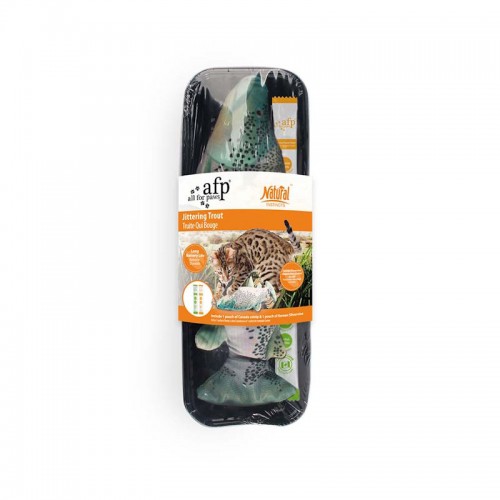 Afp Jittering Trout Λούτρινη Επαναφορτιζόμενη Πέστροφα που Κινείται με Catnip & Silvervine (28x12x5.5cm)