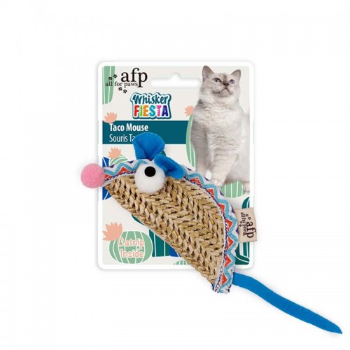 Afp Taco Mouse Ποντικάκι από Ψάθα με Ήχο & Catnip (18cm)