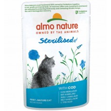 Almo Nature Functional Cat Adult Sterilized Φακελάκι Βακαλάος 70gr