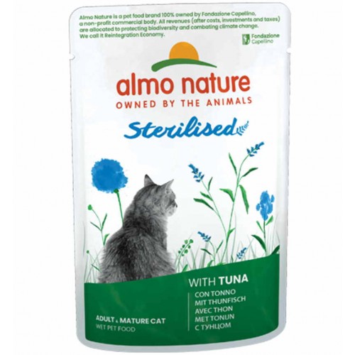 Almo Nature Functional Cat Adult Sterilized Φακελάκι Με Τόνο 70gr