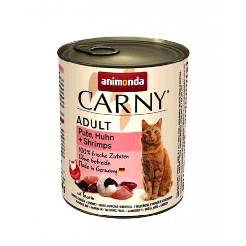 Animonda Carny Cat Adult Πατέ Με Γαλοπούλα, Κοτόπουλο & Γαρίδες 800gr