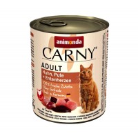 Animonda Carny Cat Adult Πατέ Με Κοτόπουλο, Γαλοπούλα & Καρδιά Πάπιας 800gr
