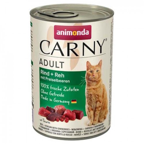 Animonda Carny Cat Adult Πατέ Με Μοσχάρι, Ζαρκάδι & Μύρτιλο 400gr