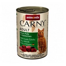Animonda Carny Cat Adult Πατέ Με Μοσχάρι, Γαλοπούλα & Κουνέλι 400gr