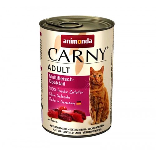 Animonda Carny Cat Adult Πατέ Κοκτέιλ Κρεάτων Με Μοσχάρι, Κοτόπουλο & Κυνήγι 400gr