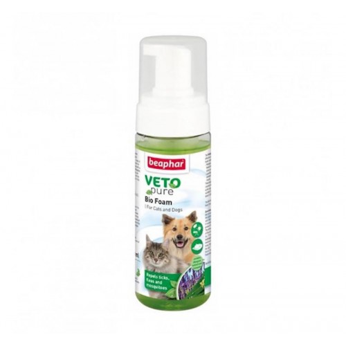 Beaphar Veto Pure Bio Foam Αντιπαρασιτικός Αφρός για Σκύλους και Γάτες 150ml