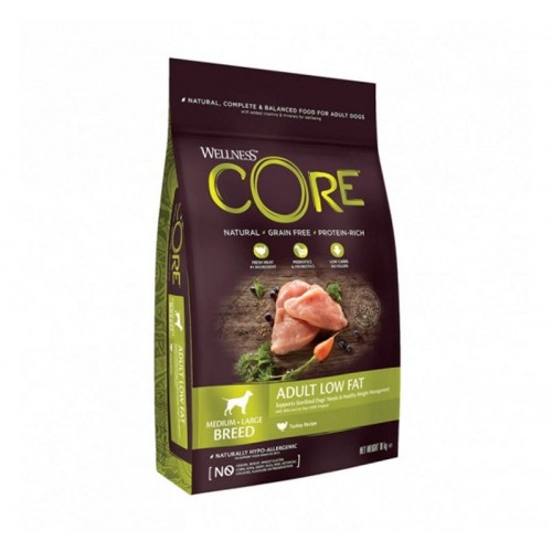 Wellness Core Adult Low Fat με Γαλοπούλα για Έλεγχο Βάρους 10kg