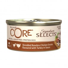 Wellness Core Signature Selects Ψιλοκομμένες Λωρίδες Κοτόπουλο & Γαλοπούλα Σε Σάλτσα 79gr