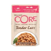 Wellness Core Tender Cuts Fillets Σολομός & Τόνος Σε Σάλτσα 85gr