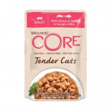 Wellness Core Tender Cuts Fillets Σολομός & Τόνος Σε Σάλτσα 85gr