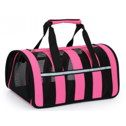 Τσάντα Μεταφοράς Για Σκύλους Γάτες & Τρωκτικά, Ροζ (50x28x27)