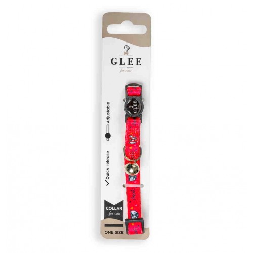 Glee Περιλαίμιο Γάτας Ιμάντας με Πλαστικό Κούμπωμα Ασφαλείας & Κουδουνάκι Meow (10mmx30cm)