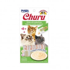 Ciao Churu Λιχουδιά σε Κρέμα με Γεύση Κοτόπουλο & Χτένια για Γάτες (4x14gr)
