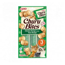 Ciao Churu Bites Λιχουδιά σε Ρολάκια με Γεύση Κοτόπουλο & Τόνο για Γάτες (3x10gr)