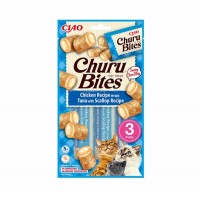 Ciao Churu Bites Λιχουδιά σε Ρολάκια με Γεύση Κοτόπουλο, Τόνο & Χτένια για Γάτες (3x10gr)