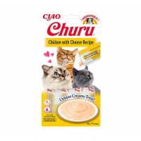 Ciao Churu Λιχουδιά σε Κρέμα με Γεύση Κοτόπουλο & Τυρί για Γάτες (4x14gr)