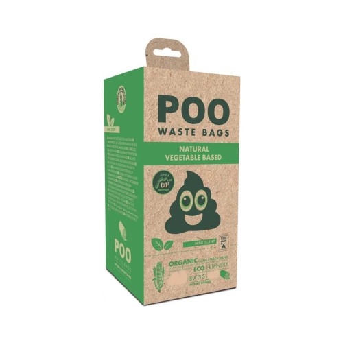 M-Pets Βιοδιασπώμενες Σακούλες Υγιεινής από Άμυλο με Άρωμα Μέντας (60 τμχ.)