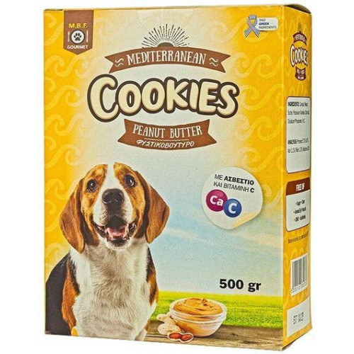 MBF Mediterranean Cookies Λιχουδιές Σκύλου Φυστικοβούτυρο 500gr