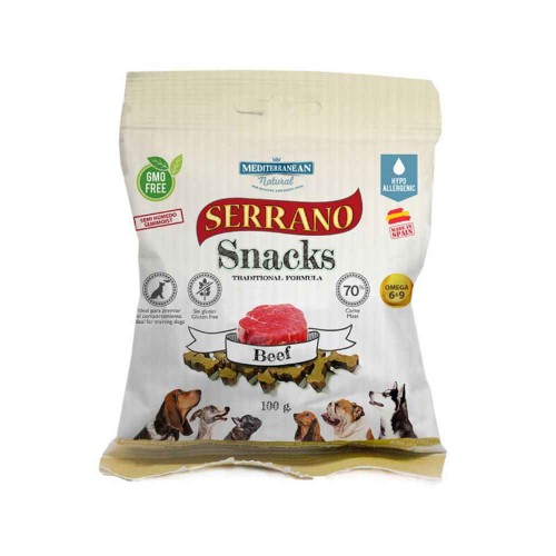 Mediterranean Serrano Snacks Beef Λιχουδιά για Σκύλους 100gr