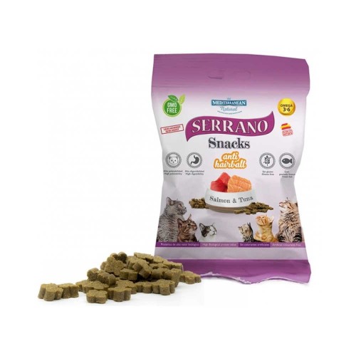 Mediterranean Serrano Snacks Salmon & Tuna Λιχουδιά για Γάτες 50gr