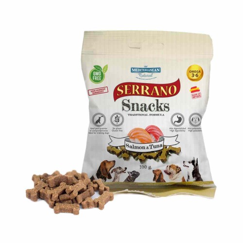 Mediterranean Serrano Snacks Salmon & Tuna Λιχουδιά για Σκύλους 100gr