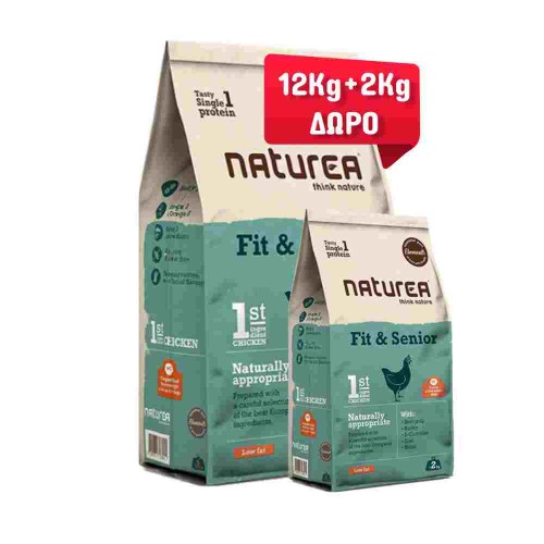 Naturea Elements Fit & Senior Chicken 12Kg+2Kg ΔΩΡΟ