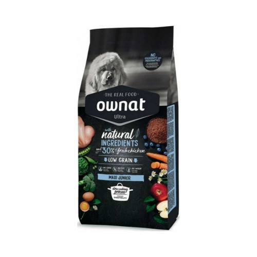 Ownat Ultra Low Grain Junior Maxi Chicken & Vegetables 14Kg