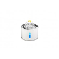 Pet Interest Στρογγυλό Ανοξείδωτο Ηλεκτρικό Συντριβάνι με Led Φωτισμό Γκρι 2.4Lt