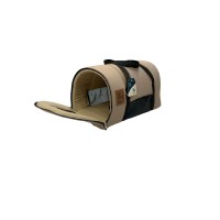 PQP Τσάντα Μεταφοράς Αεροπλάνου Για Σκύλους Γάτες & Τρωκτικά Ανοιχτό Καφέ 