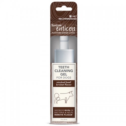 Tropiclean Enticers Teeth Cleaning Gel Για Σκύλους Με Γεύση Καπνιστού Μοσχαρίσιου Φιλέτου 59ml
