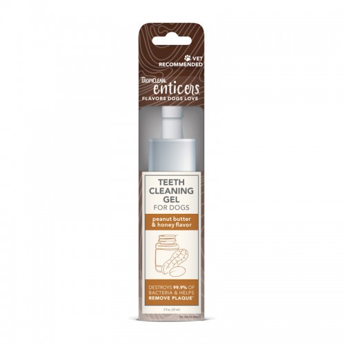 Tropiclean Enticers Teeth Cleaning Gel Για Σκύλους Με Γεύση Φυστικοβούτυρο & Μέλι 59ml