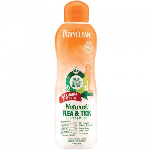 Tropiclean Flea & Tick Maximum Strength Σαμπουάν Σκύλου 355ml