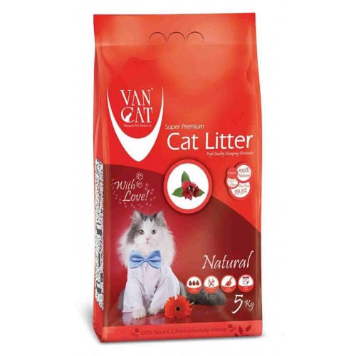 Van Cat Natural Άμμος Υγιεινής Μπετονίτη Χωρίς Άρωμα 5.9Lt (5Kg)