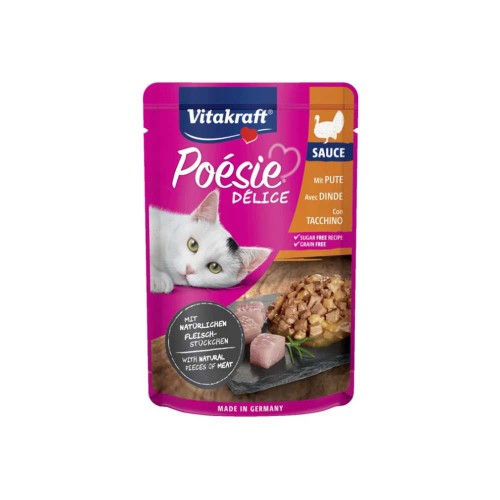 Vitakraft Poésie Délice Sauce - Turkey Φακελάκι 85gr