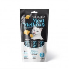 Wellfed Meat Mellows Λιχουδιά σε Ρολάκια με Γεύση Κοτόπουλο & Σολομό για Γάτες (3x10gr)
