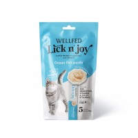 Wellfed Lick N' Joy Λιχουδιά σε Κρέμα με Γεύση Ψάρια Ωκεανού (5x14gr)