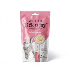 Wellfed Lick N' Joy Λιχουδιά σε Κρέμα με Γεύση Σολομό για Γάτες (5x14gr)