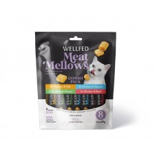 Wellfed Meat Mellows Λιχουδιά σε Ρολάκια σε Διάφορες Γεύσεις για Γάτες (8x10gr)