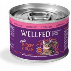 Wellfed Cat Adult Sterilised Πατέ Με Γαλοπούλα & Πάπια 200gr