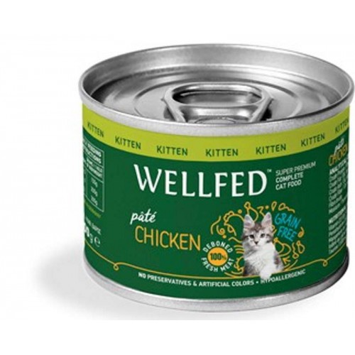 Wellfed Kitten Πατέ Με Κοτόπουλο 200gr