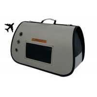 Woofmoda Τσάντα Μεταφοράς Για Σκύλους Γάτες & Τρωκτικά, Γκρι Για Αεροπλάνο 