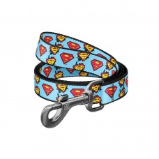 Wau Dog Οδηγός Περιπάτου Nylon Short Leash - Superman Light Blue (122cm)