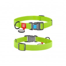 Wau Dog Αδιάβροχο Περιλαίμιο με Smart ID & Πλαστικό Κούμπωμα - Lime Green