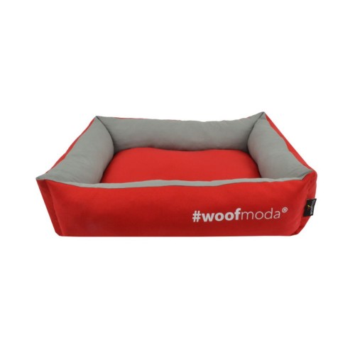 Woofmoda Κρεβάτι Πουφ Ορθογώνιο για Σκύλους & Γάτες Κόκκινο