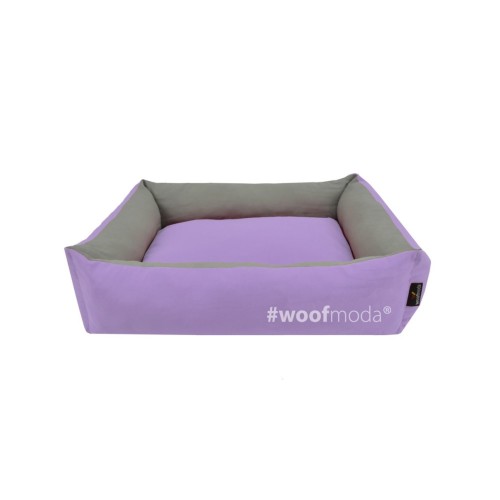 Woofmoda Κρεβάτι Πουφ Ορθογώνιο για Σκύλους & Γάτες Λιλά