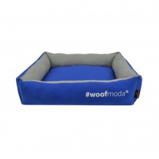 Woofmoda Κρεβάτι Πουφ Ορθογώνιο για Σκύλους & Γάτες Μπλε Ρουά