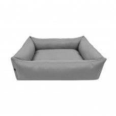 Woofmoda Κρεβάτι Πουφ Ορθογωνικό, Αδιάβροχο No.1 Γκρι Σκούρο για Σκύλους & Γάτες (37x32x20 cm)