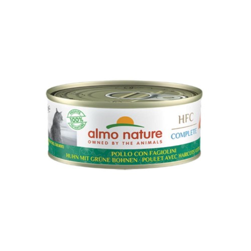 Almo Nature Cat Adult HFC Complete Κονσέρβα Κοτόπουλο & Πράσινα Φασόλια 70gr